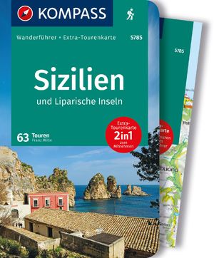 gebrauchtes Buch – KOMPASS Wanderführer Sizilien und Liparische Inseln, 60 Touren mit Extra-Tourenkarte - GPS-Daten zum Download