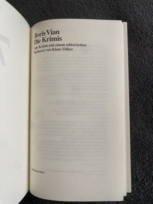 gebrauchtes Buch – Boris Vian – Die Krimis