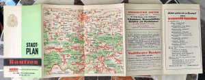 antiquarisches Buch – DEWAG – Stadtplan Bautzen 1958, 1:10000 Informationskarte für den Fremdenverkehr