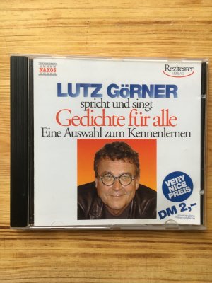 gebrauchtes Hörbuch – Lutz Görner liest und singt - Gedichte für alle - CD