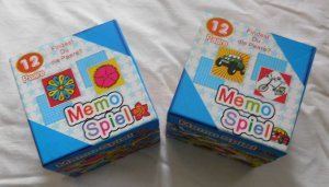 gebrauchtes Spiel – 2x Memo Spiel - Blumen / Fahrzeuge Memory