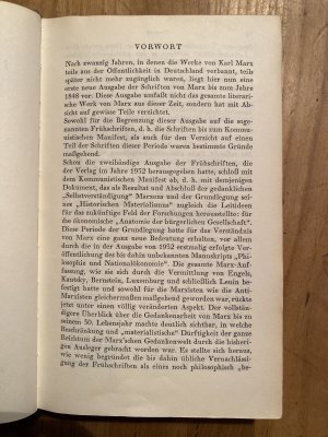 antiquarisches Buch – Karl Marx – Die frühen Schriften. Herausgegeben von Siegfried Landshut