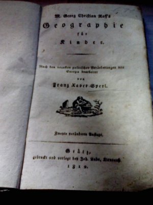 antiquarisches Buch – M. Georg Christian Raff – Geographie für Kinder