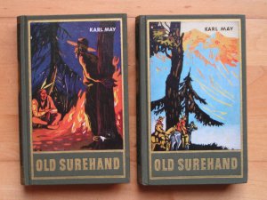 antiquarisches Buch – Karl May – Old Surehand. Erster + zweiter Band. Reiseerzählungen. Band 14 + 15 der Gesammelten Werke - geb. Originalausgaben