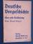 Paul Vogel: Deutsche Vorgeschichte. Eine