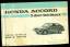 Honda Accord 2 -door Hatchback - Owner`s Honda Accord 2 -door Hatchback - Owner`s