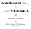 Dr. Carl Werner: "Schlaflosigkeit und Sc