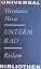 Hermann Hesse: Unterm Rad Erzählung