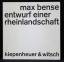 Max Bense: Entwurf einer Rheinlandschaft