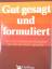 Readers Digest Verlag: Gut gesagt und fo