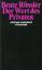 Beate Rössler: Der Wert des Privaten