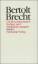 Bertolt Brecht: Briefe 1