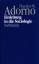 Adorno, Theodor W.: Einleitung in die So