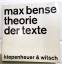 Max Bense: Theorie der Texte