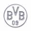 BVB 89140430 - BVB-Auto-Aufkleber silber
