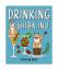 Paperland: Drinking Shiba Inu Coloring B Paperland: Drinking Shiba Inu Coloring B