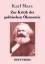 Karl Marx: Zur Kritik der politischen Ök