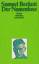 Beckett, Samuel und Elmar Tophoven: Der Beckett, Samuel und Elmar Tophoven: Der
