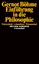 Gernot Böhme: Einführung in die Philosop
