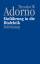 Adorno, Theodor W.: Einführung in die Di