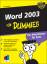 Word 2003 für Dummies