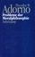 gebrauchtes Buch – Adorno, Theodor W – Nachgelassene Schriften. Abteilung IV: Vorlesungen - Band 10: Probleme der Moralphilosophie (1963) – Bild 1