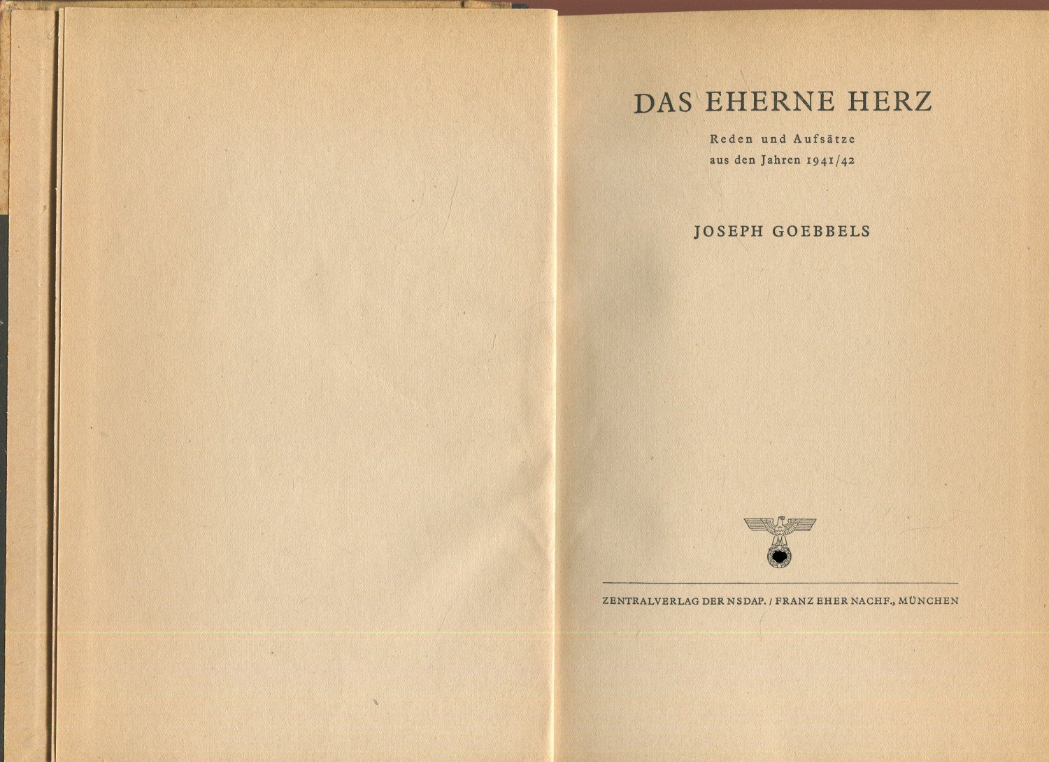 Das Eherne Herz Joseph Goebbels Buch Antiquarisch Kaufen A02erx4f01zzw