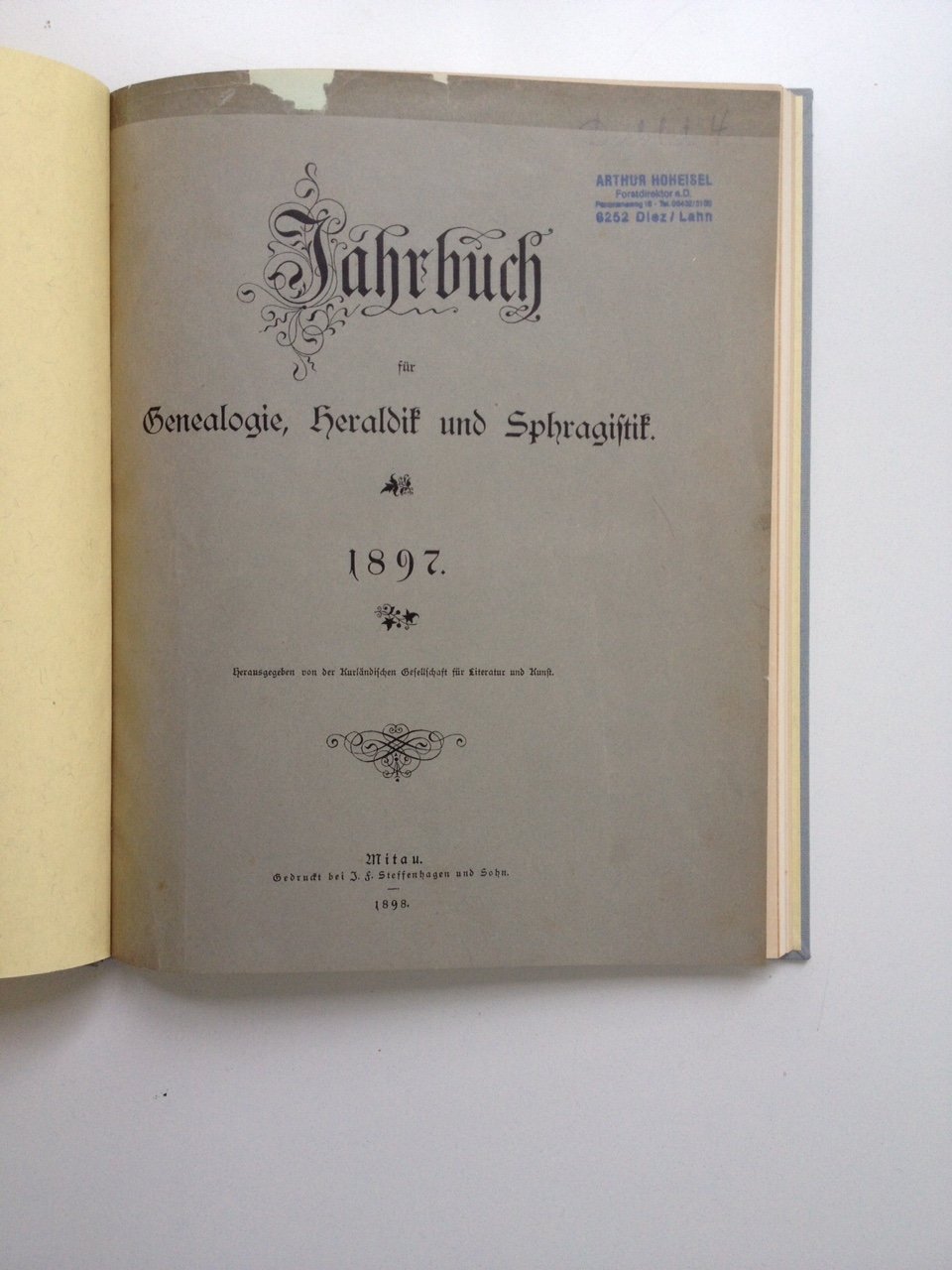 Jahrbuch Fur Genealogie Heraldik Und Sphragistik 17 Kurlandische Gesellschaft Fur Literatur Und Kunst Buch Antiquarisch Kaufen A01qdfgi01zzg