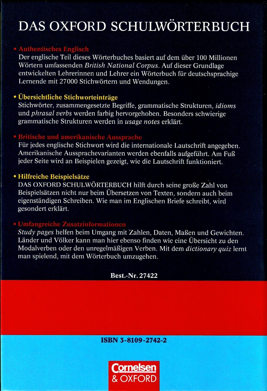 Das Oxford Schulwörterbuch English German Deutsch Englisch