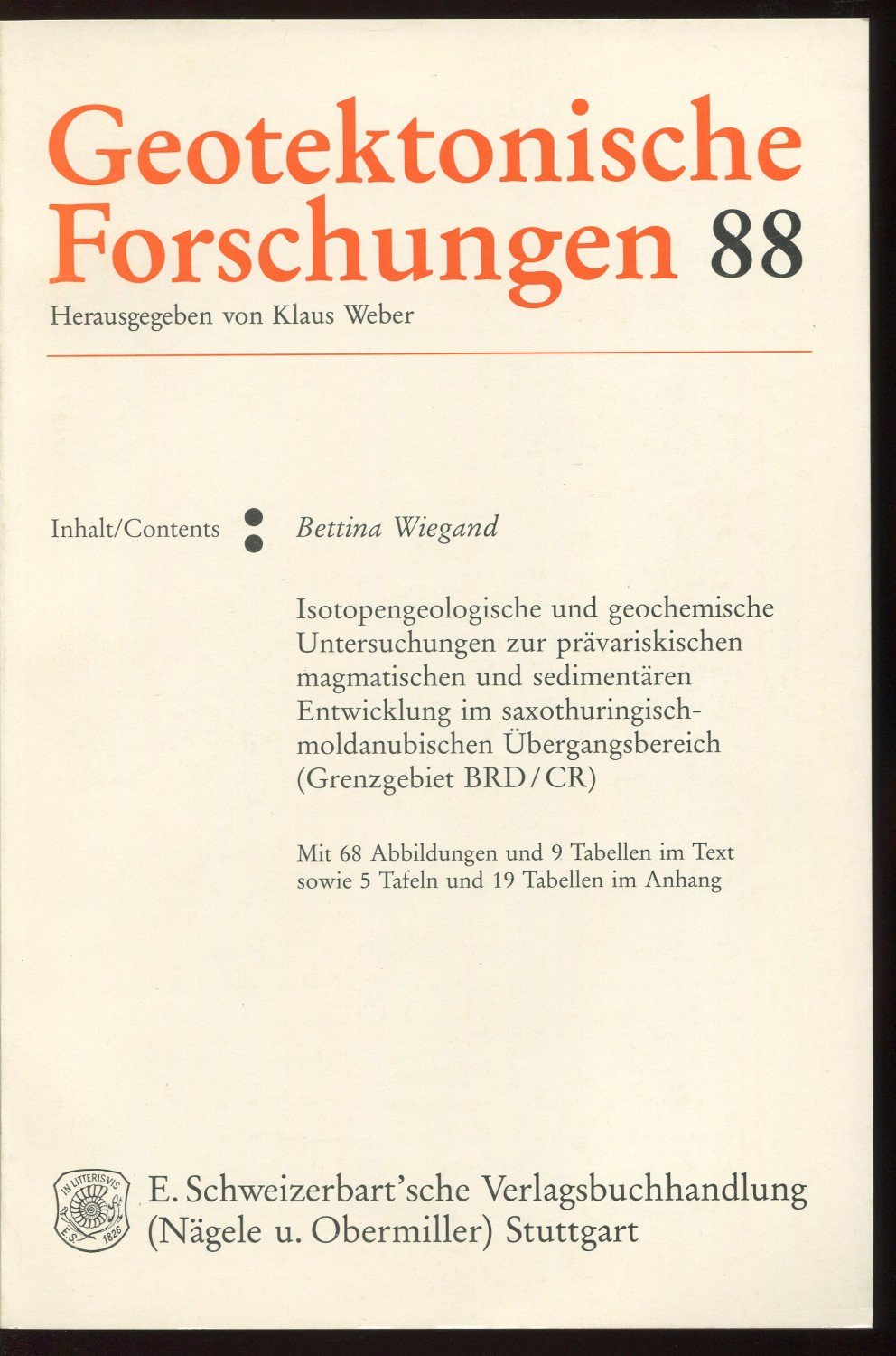 Isbn 3510500547 Isotopengeologische Und Geochemische