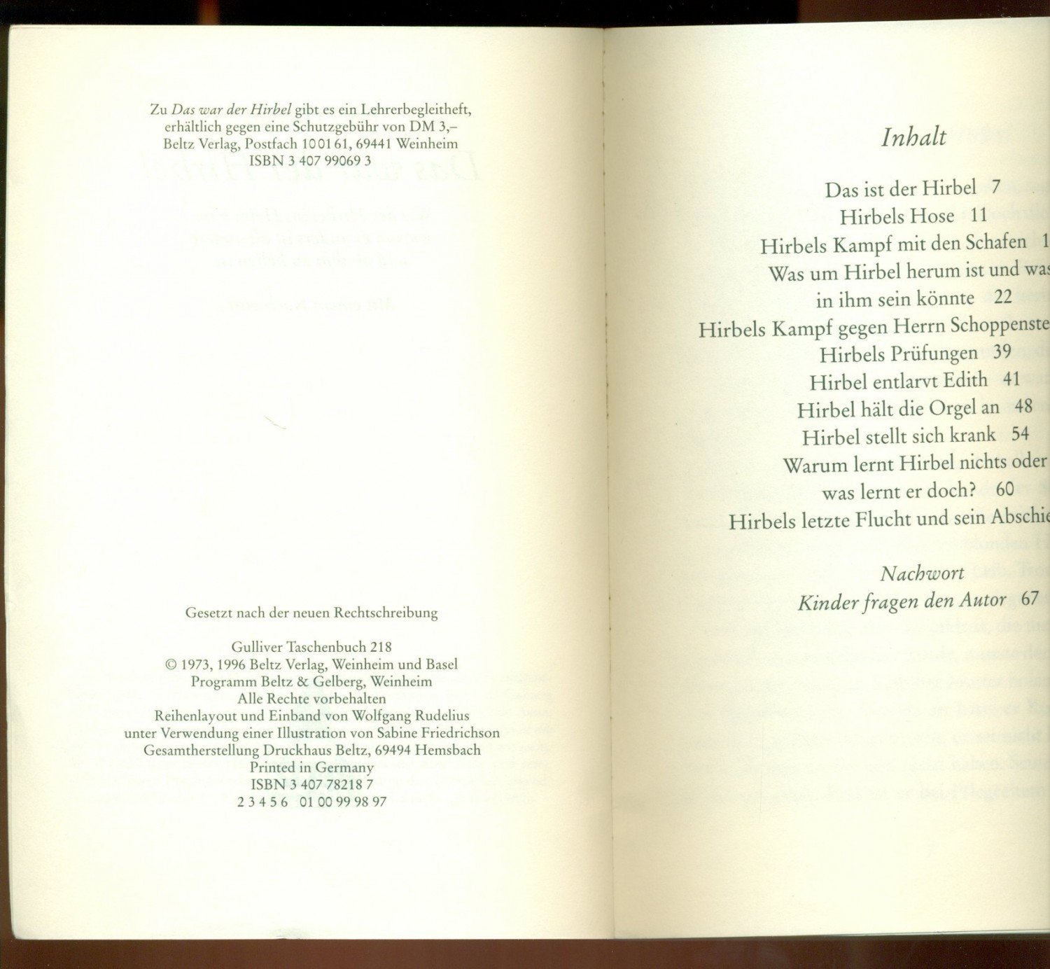 Das War Der Hirbel Wie Der Hirbel Ins Heim Kam Warum Er Anders Hartling Peter Buch Gebraucht Kaufen A02czm9l01zzu