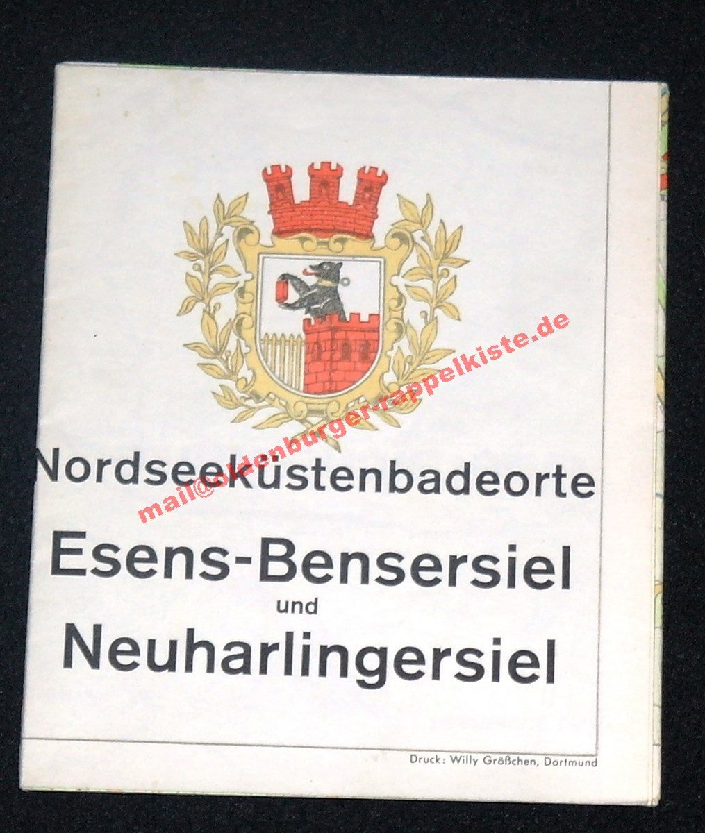 „Karte; Nordseeküstenbadeorte " EsensBensersiel und …“ Buch antiquarisch kaufen A02fwL2Z01ZZ6