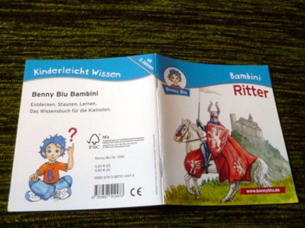 3 Bücher Kinder-Buch Geschichten Minibücher Minis BENNY BLU BAMBINI KINDERWISSEN 
