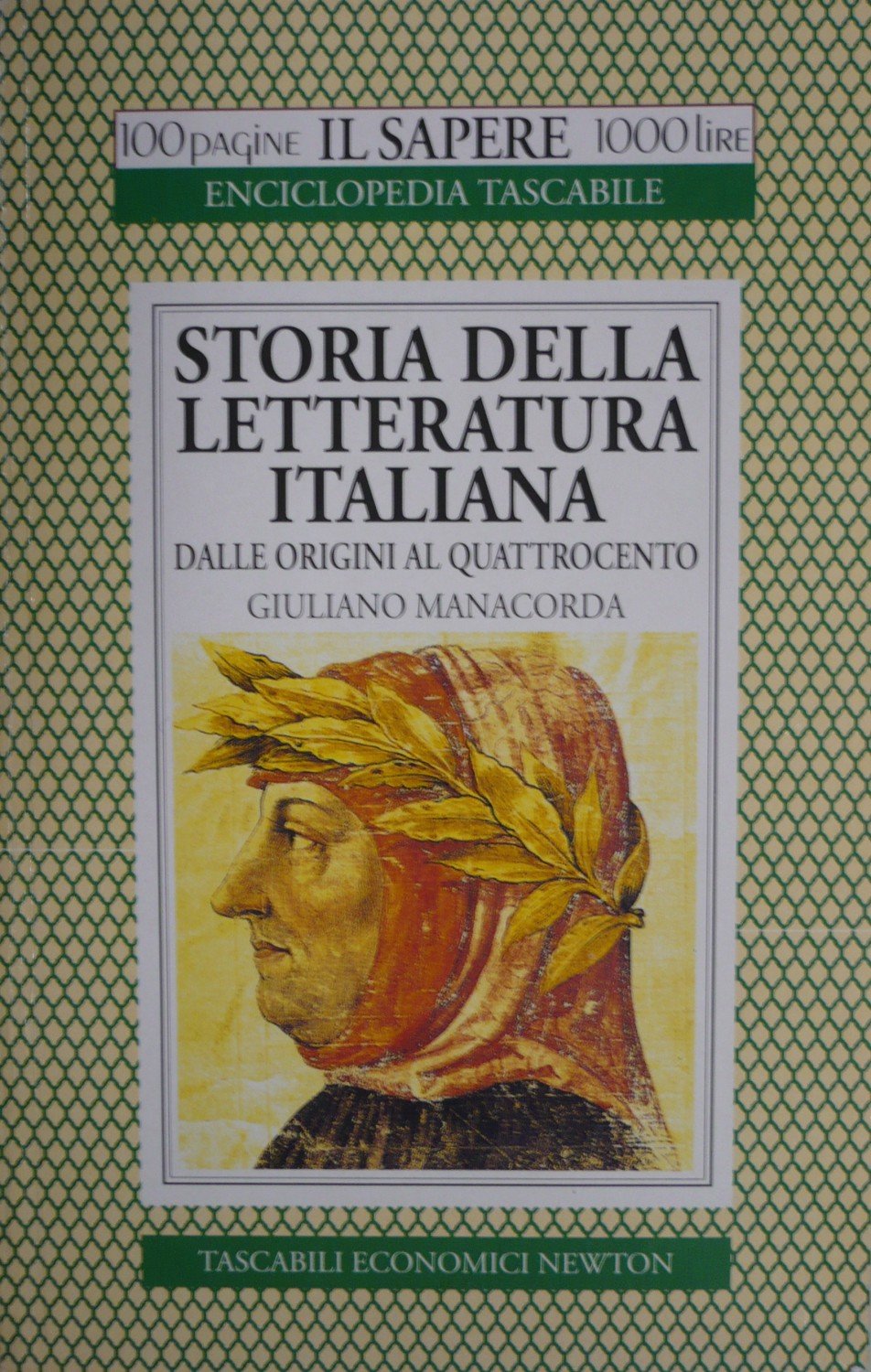 Storia della Letteratura Italiana.“ (Giuliano Manacorda) – Buch gebraucht  kaufen – A029IKoG01ZZo