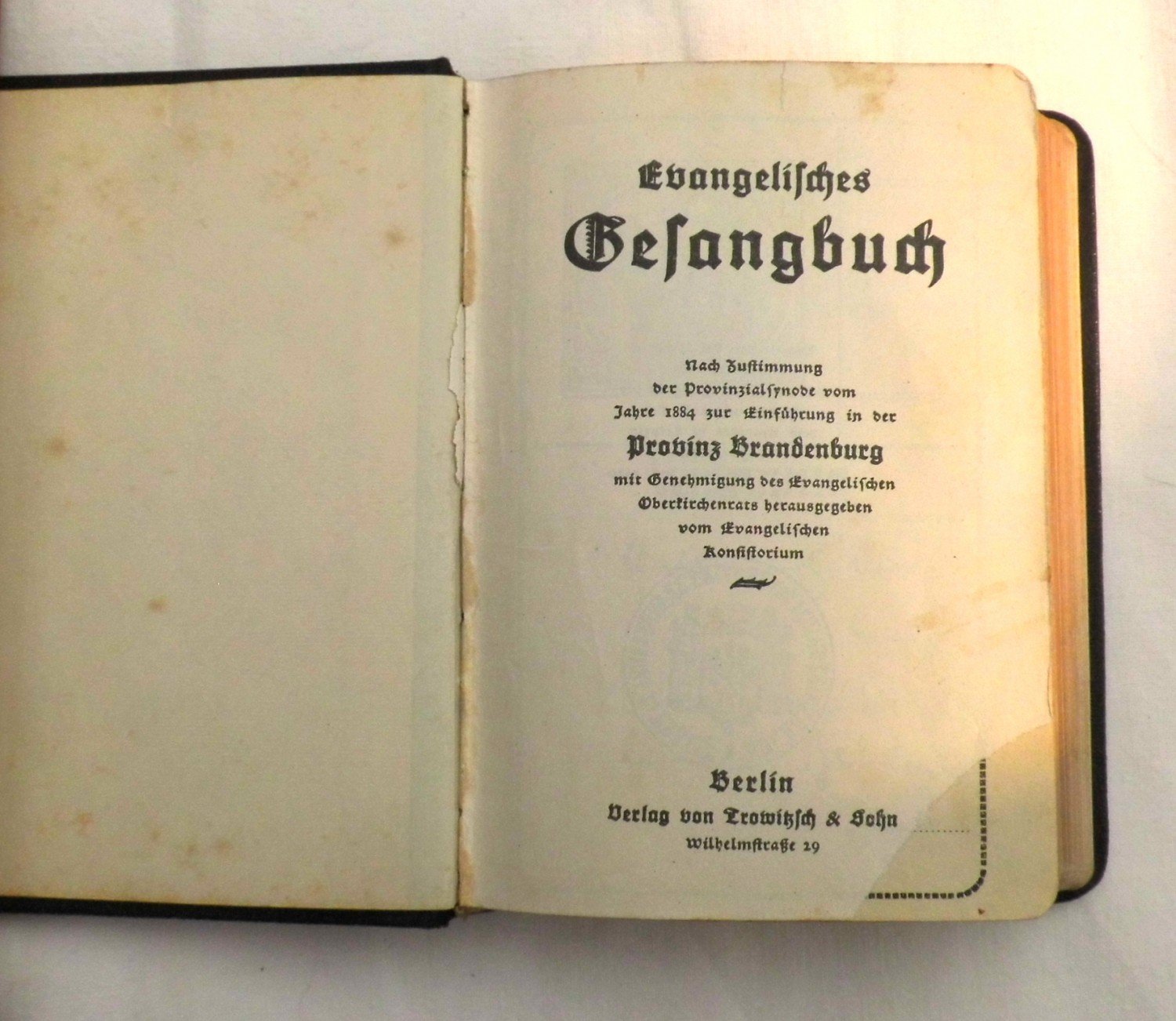 Evangelisches Gesangbuch Provinz Brandenburg Buch Gebraucht Kaufen A02cf8yo01zzc