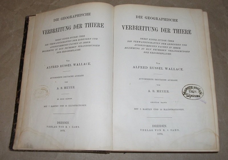 Die Geographische Verbreitung Der Thiere Nebst Einer Wallace Alfred Russel Buch Antiquarisch Kaufen A02ewkqi01zzj