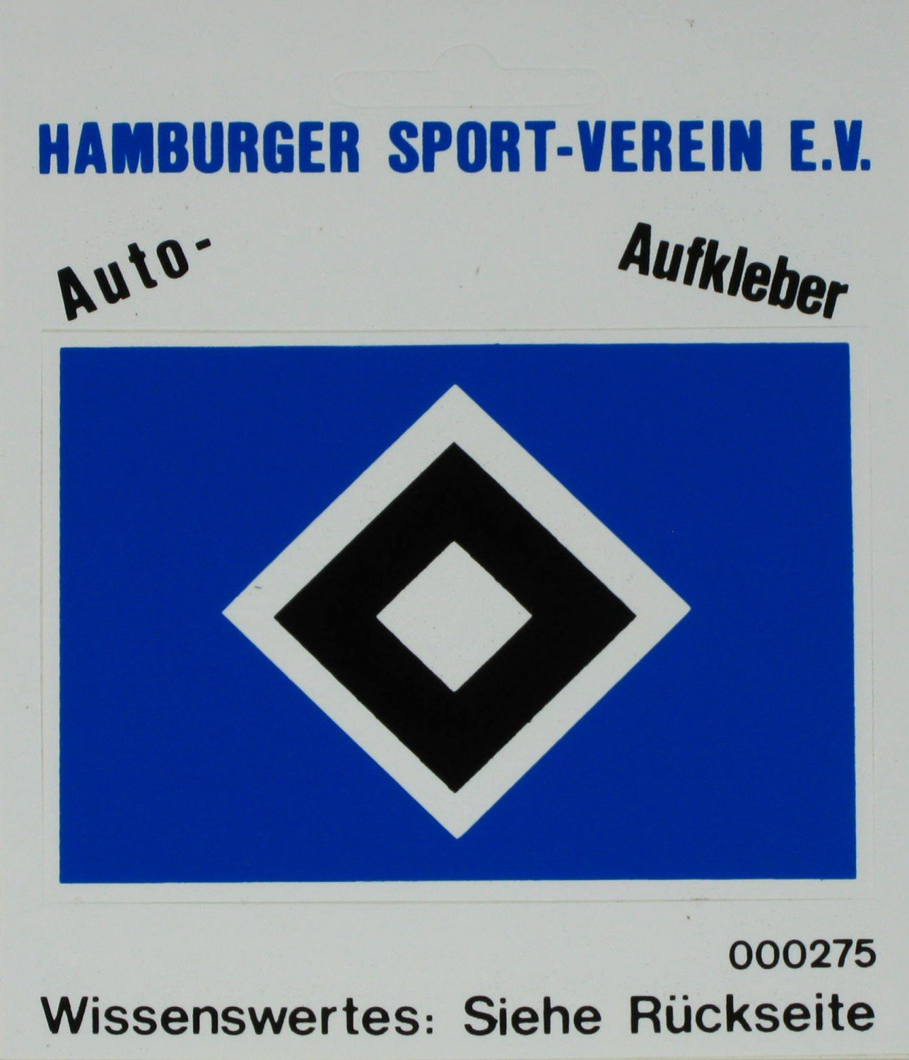 RAR #201827 Verein Hamburger SV 2 Auto Aufkleber auf Bogen Hamburg Stadt 