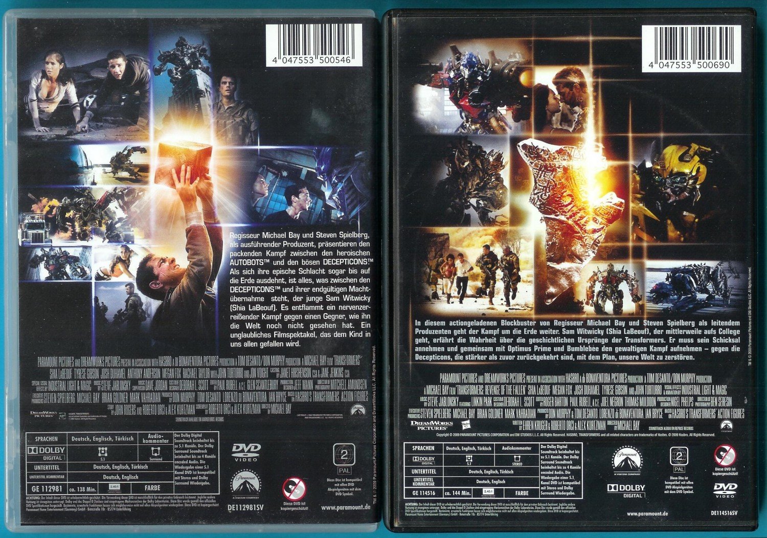 Transformers 1 2 Die Rache Einzelkaufversionen Shia Michael Bay Film Gebraucht Kaufen A000rpeh11zzn