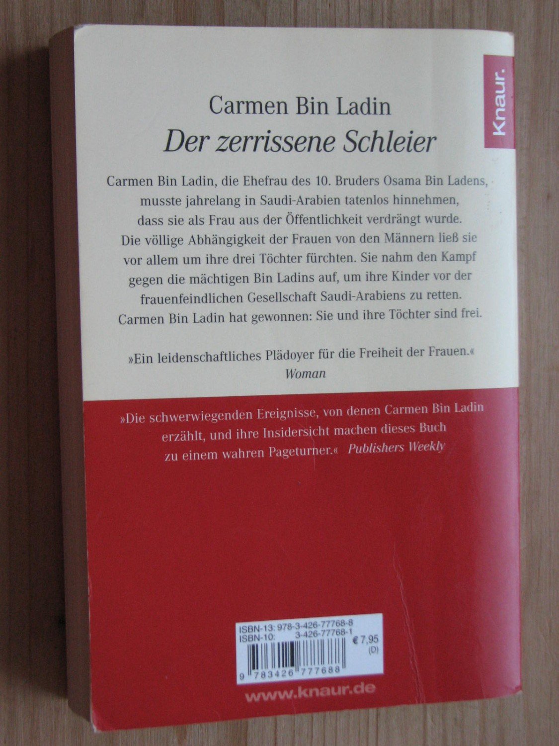 ... gebrauchtes Buch – Carmen Bin Ladin; Ulrike Wasel; Klaus Timmermann – Der zerrissene Schleier
