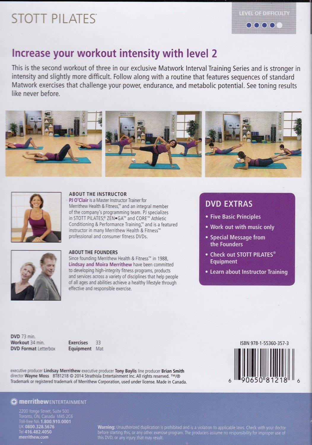 NEW Stott Pilates Intense Body Blast Pilates Interval Training DVD