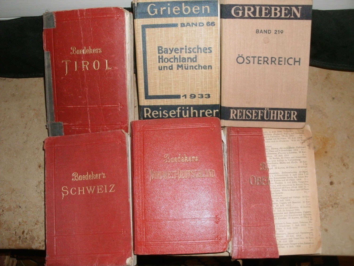 6 Alte Reisefuhrer Grieben Baedeker Buch Gebraucht Kaufen A02h326x01zzw