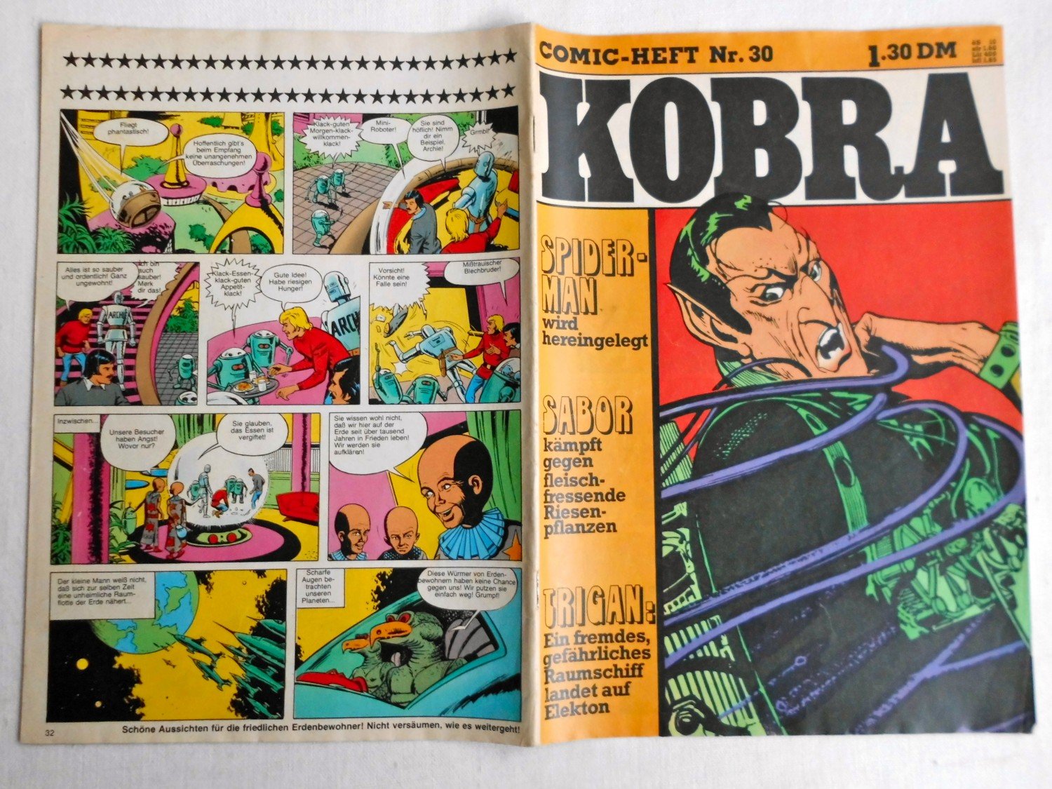 Kobra Comic Heft Nr.44 eingetütet & geboardet Kauka Verlag Z.2 