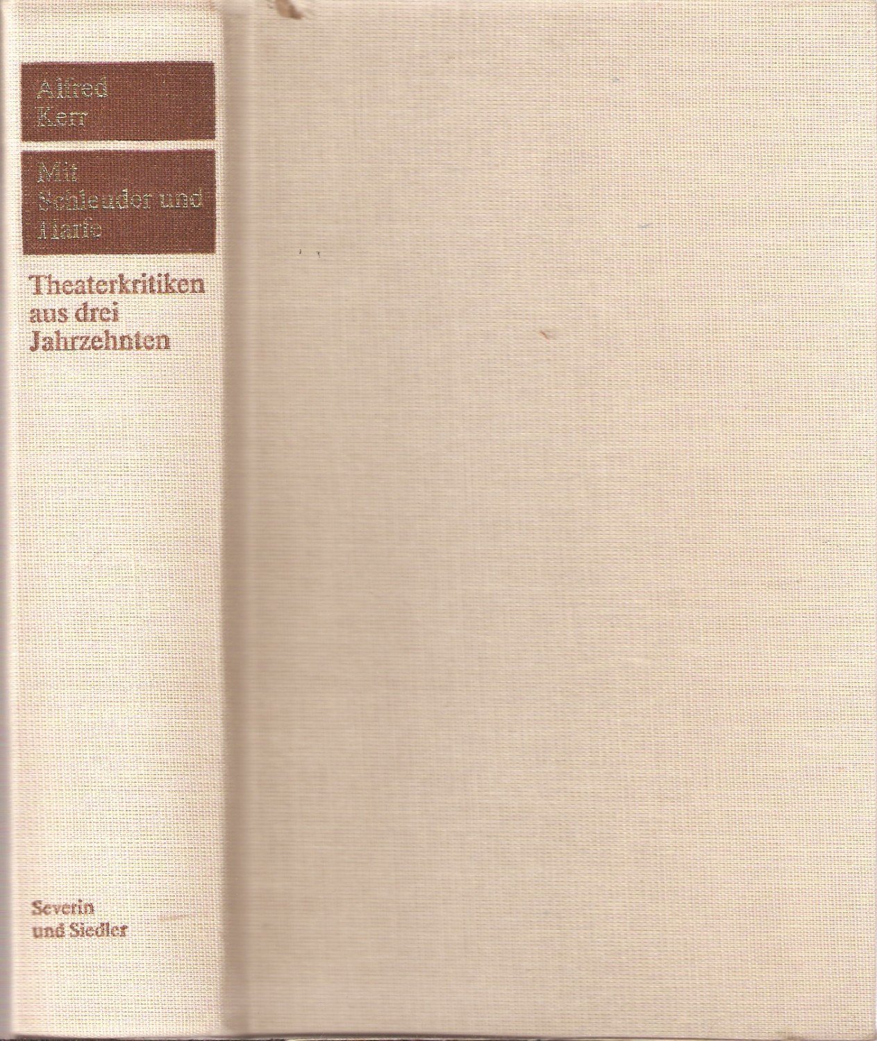 „Alfred Kerr“ Bücher Erstausgabe kaufen