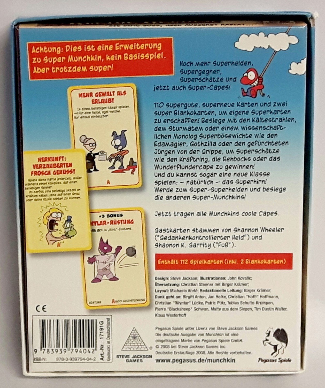 Super Munchkin 2: Coole Capes 2008 Pegasus Spiele 17191G - für ... Super Munchkin 2: Coole Capes 2008 Pegasus Spiele 17191G - für ...