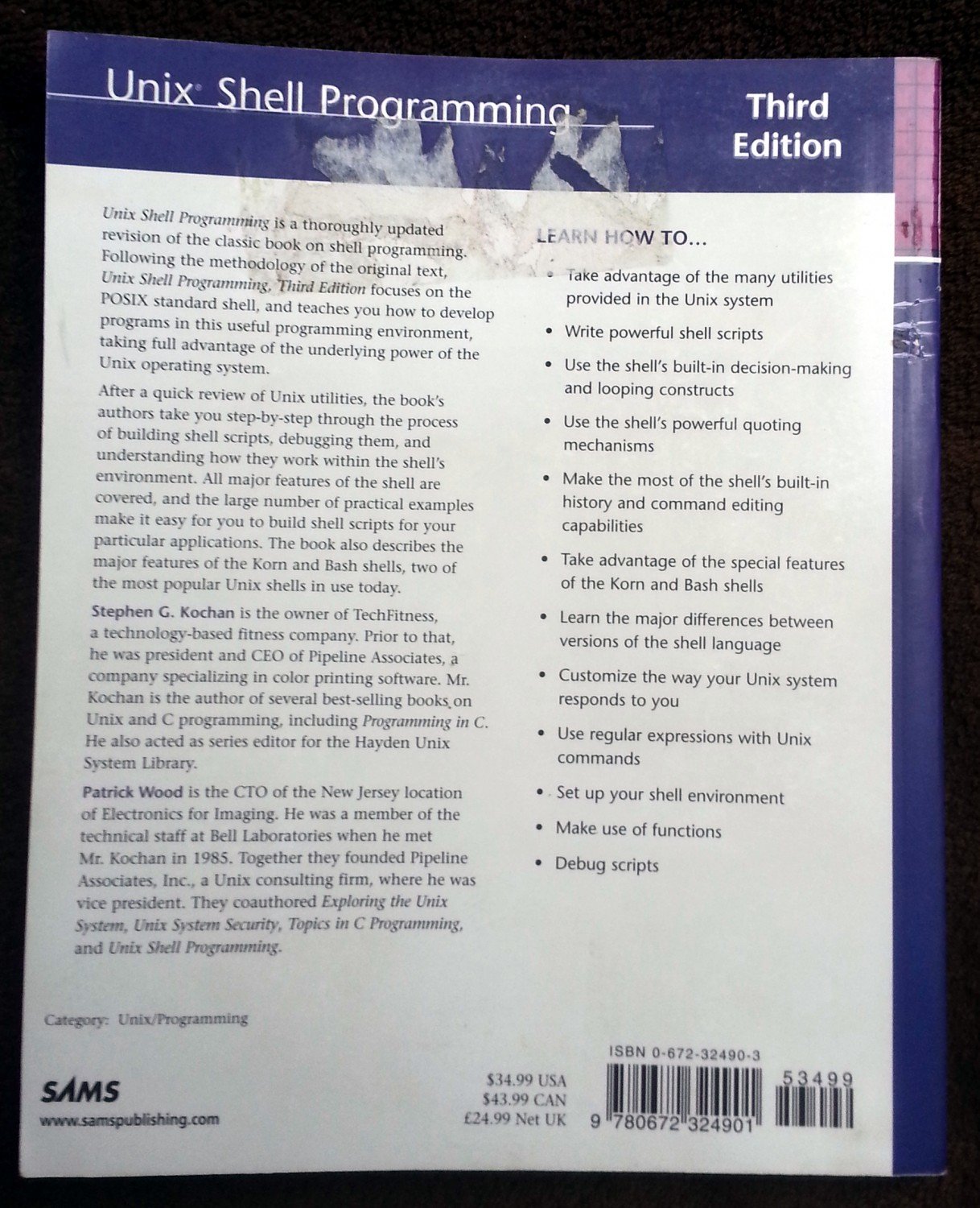 ... Unix gebrauchtes Buch – Kochan, Stephen G.; Wood, Patrick – Unix gebrauchtes ...