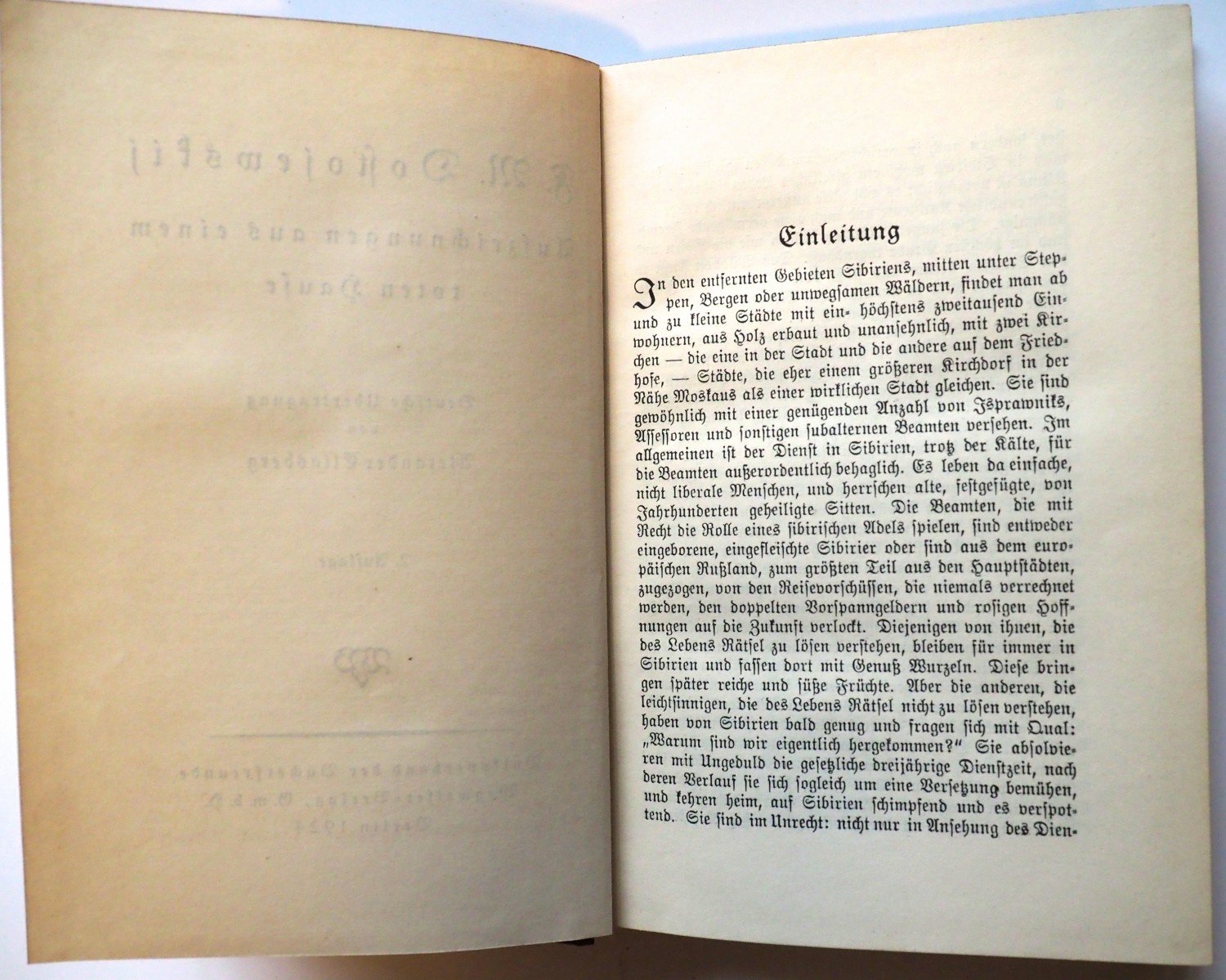 Aufzeichnungen Aus Einem Toten Hause Dostojewskij F M Buch