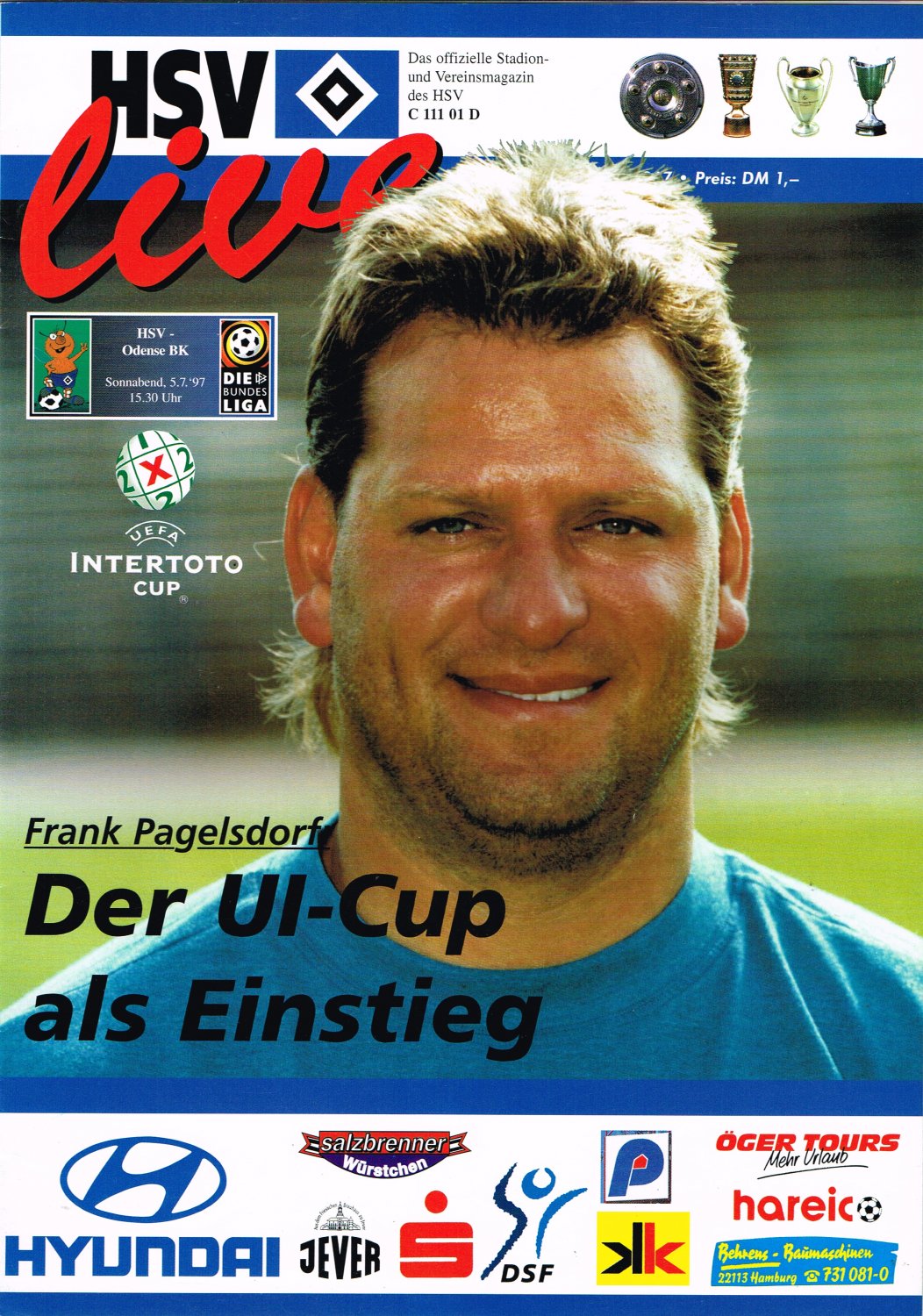 HSV Live (Stadionmagazin) UI-Cup / Hamburger SV (HSV) vs …“ (Seeler, Uwe ) – Buch gebraucht kaufen