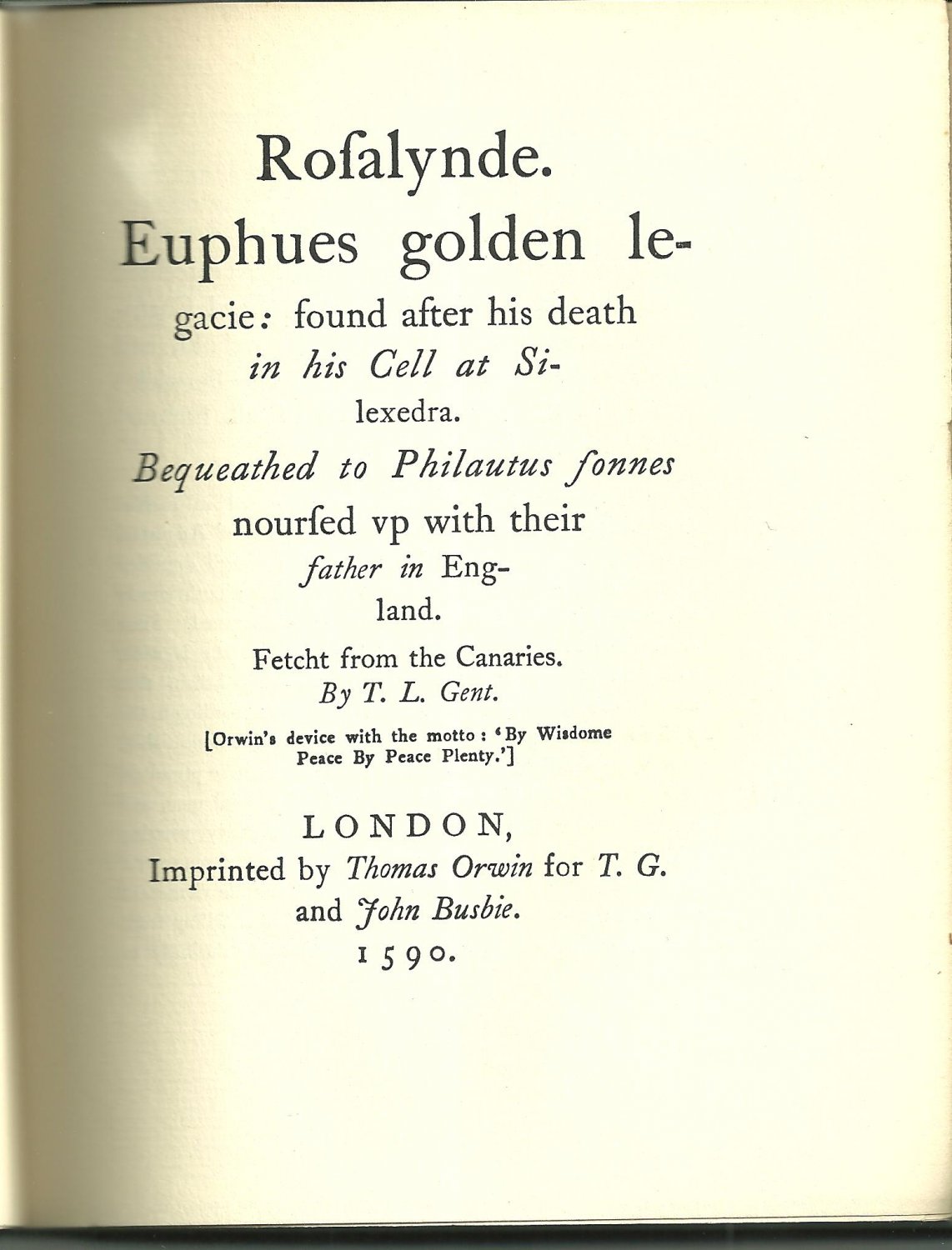 thomas lodge rosalynde