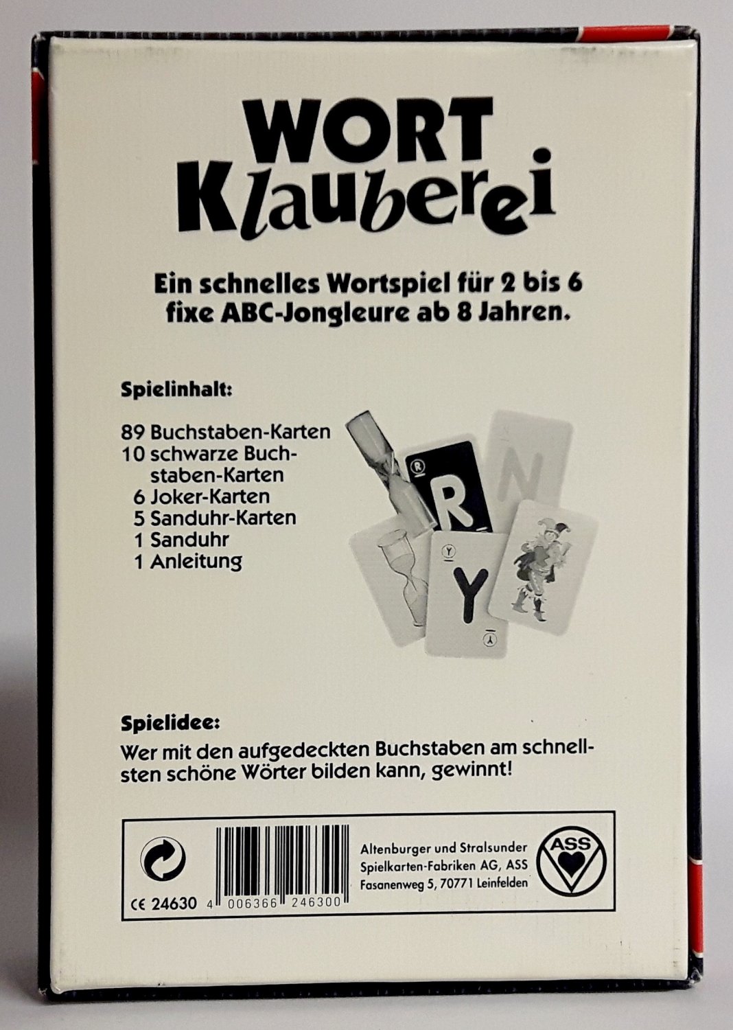 Wort Klauberei 24630 Ass Verlag Ab 8 Jahren Fur 2 Spiel Gebraucht Kaufen A02lkwek41zza