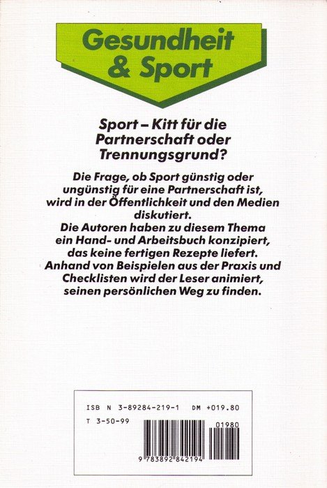 Sport Und Partnerschaft Hauser Winfried Und Marlene Backes Buch Gebraucht Kaufen A02myjpk01zzb